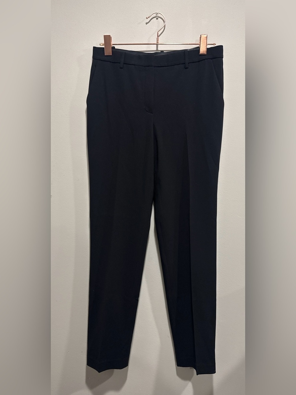 Theory Black Tailored Slim Ankle Trousers Size 4 Made USA - Picture 2 of 5